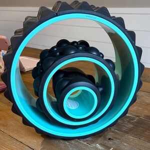 Black and Teal spinal Foam Roller Set